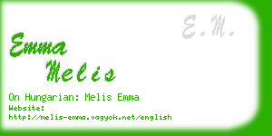 emma melis business card